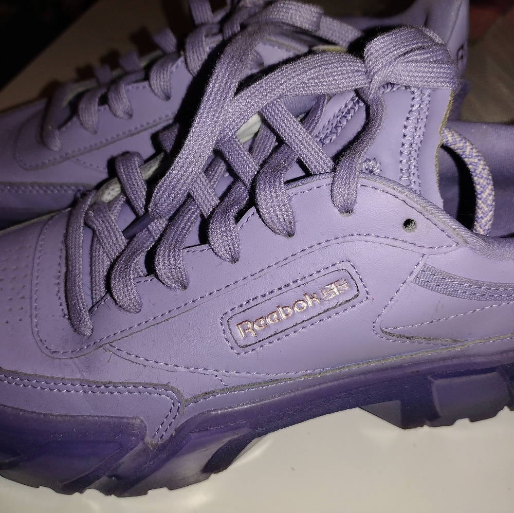 Reebok cardi b lavender sneakers 7.5